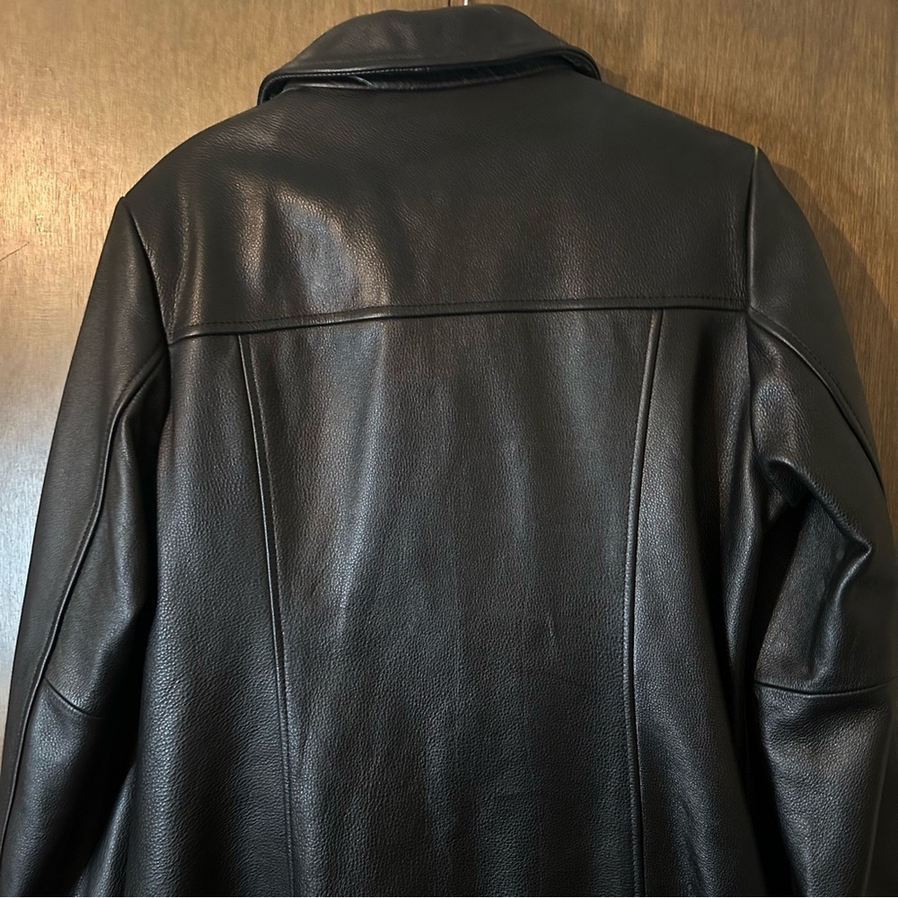 Danier Women’s Black Leather Zip-up Jacket Liner Hip Chic Motocore Size M - Picture 8 of 12